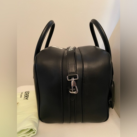 BURBERRY Calfskin Leather Montage Print Cube Bag - Picture 6 of 9